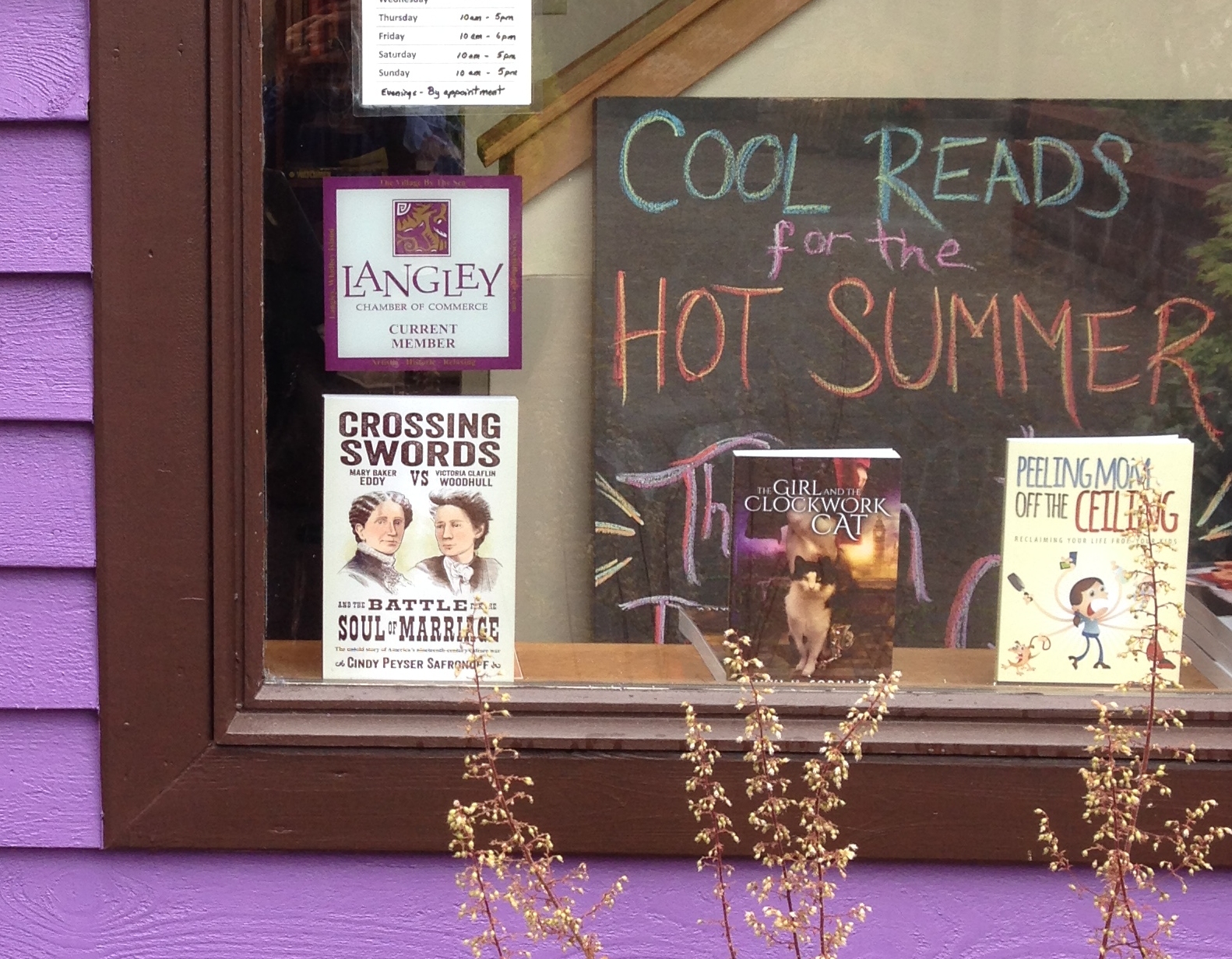 Upcoming author reading in Langley, WA