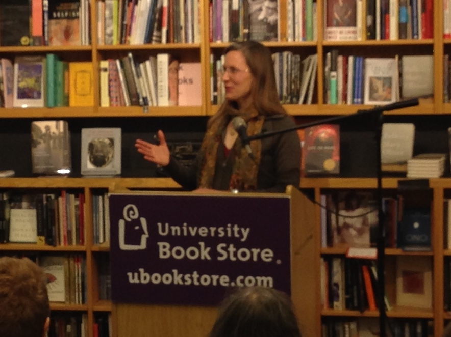 A full house at University Book Store reading event for Crossing Swords