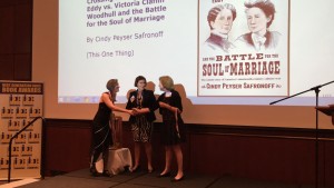 Safronoff receiving Indie Book Awards